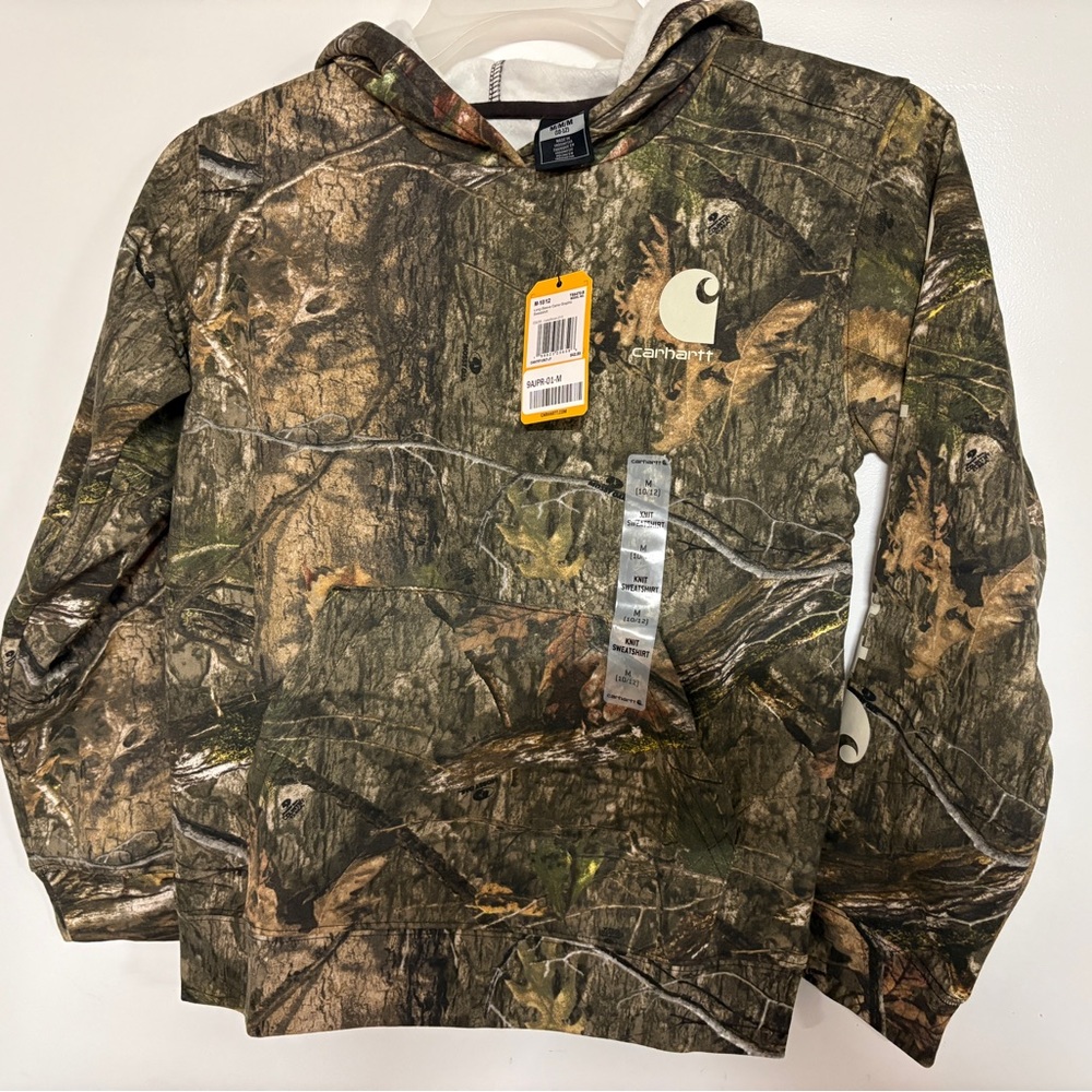 Carhartt Boys Woodland Camo Hoodie - Kids Small Medium Large NWT